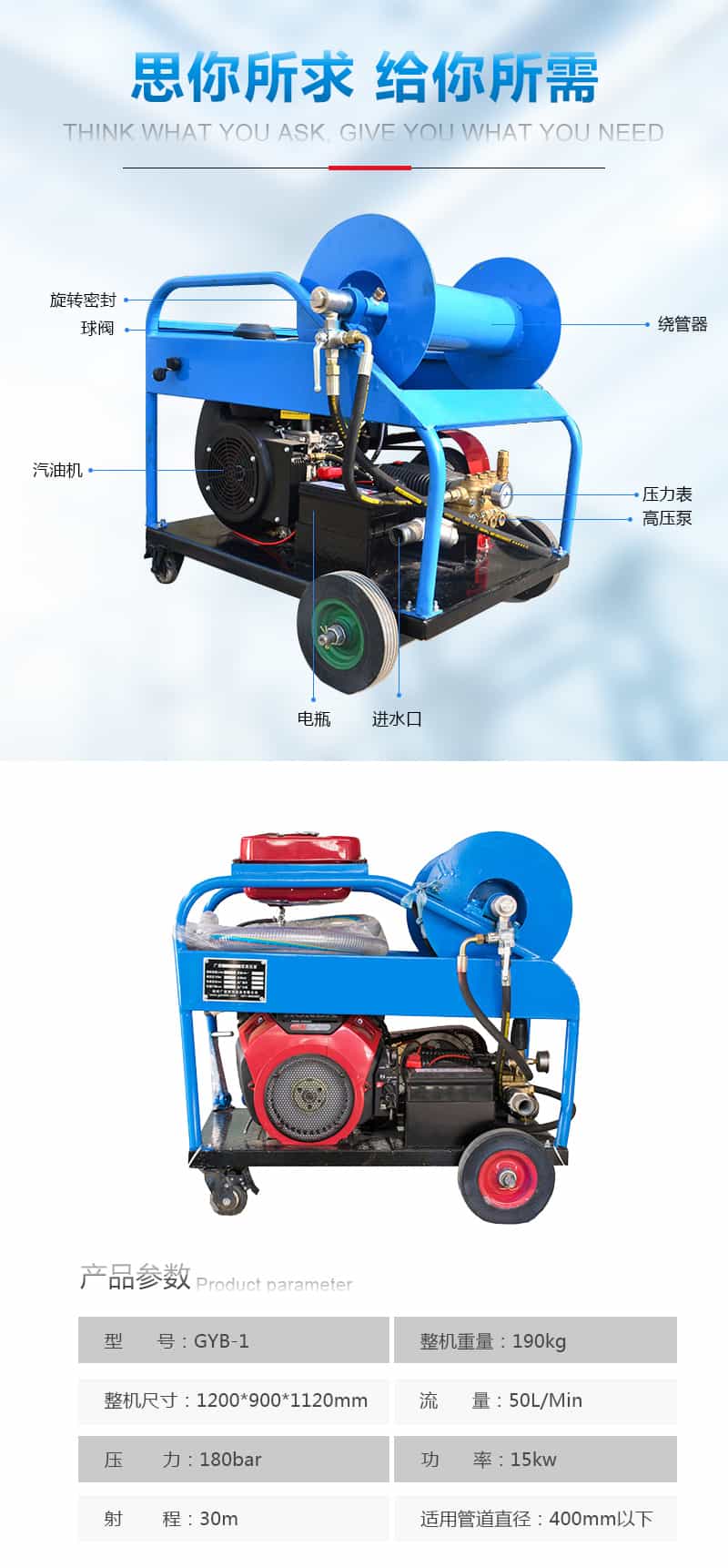 150mm管道疏通機(jī)技術(shù)參數(shù)